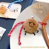 Creativo Lindo Conejo Rex Pelo Peludo Bebé Barra para el Cabello 4 Bolas de Pelo Muñeca Colgante Personalizado Colgante para Bolso Llavero