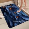 Lujo Ligero Flor Tridimensional Puerta de Baño Absorbente Antideslizante Alfombra para Pies de Secado Rápido Alfombra Resistente al Desgaste y a la Suciedad para Puerta de Baño