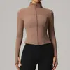 Lulu mismo estilo chaqueta deportiva para exteriores mujer ajustada secado rápido para correr fitness yoga ropa de alpinismo ciclismo cortavientos top