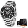 Reloj de cuarzo para hombre LIGE/LIGE 8918 reloj deportivo multifuncional resistente al agua luminoso cronógrafo de seis agujas