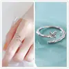 Anillo de Plata para Mujer Sentido del Diseño Nicho Simple ins Moderno 2022 Celebridad de Internet de Moda Personalizado Ajustable Anillo para Dedo Índice