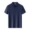 Camisa Polo Desan Hielo Perla 70D 175G Cuello Doble Cara Sin Costuras Tecnología Sin Costuras Manga Corta Cuello Camisero Estampado Ropa de Trabajo