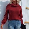 Suéter de mujer con solapa cruzada de color sólido Mao Mao Yu, otoño e invierno de 2023, nuevo jersey con cremallera, suéter europeo y americano para mujer