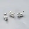 Prata 999 3D prata dura gato orgulhoso gatinho mão DIY acessórios acessórios para pulseira acessórios de contas acessórios de prata