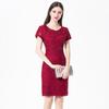 Pedido para Venta al por Mayor de Ropa Nueva de Otoño e Invierno Europea y Americana de Tallas Grandes para Atuendos de Boda de Madres, Vestidos de Manga Larga para Mujeres de Mediana Edad y Mayores