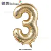 Novos Balões Numéricos Estilo Retro Ins Versão Americana 32 polegadas Branco Creme Caramelo Platina Decoração de Festa de Aniversário