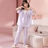 Comércio Exterior Pijamas Infantis Meninas Primavera e Verão Algodão Seda Fino Estilo Princesa Manga Curta Meninas Populares na Internet Roupas de Casa para Alunos do Ensino Fundamental