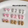 Accesorios de Arte para Uñas de Dibujos Animados Celebridad de Internet Mate Cachorro Lindo Mini Realista 3D Pequeño Bichón Frisé Adorable Decoración de Uñas Pedrería