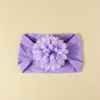 Nueva Diadema Ancha Elástica de Nylon Jacquard para Bebé Pañuelo para la Cabeza de Flor Linda para Niños Accesorios Finos para el Cabello de Bebé de Verano