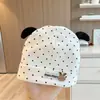 Gorro Fetal de Algodón Puro para Recién Nacidos, Gorro de Bebé Delgado Estilo Primavera y Otoño, Moño de Puntos, Gorro Sin Costuras para Protección de la Cabeza del Bebé y Fontanela