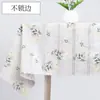 Tela Fresca y Sencilla de Algodón y Lino con Pequeño Patrón Floral de Margarita, Mantel Estilo Japonés, Mantel Rectangular Estilo Campo Francés con Flores de Seda