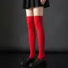 Medias de Terciopelo Hasta la Rodilla, Calcetines para Pantorrilla de Mujer, Calcetines Deportivos JK de Compresión Transpirables, Medias de Tubo Alto para Protección de Rodilla para Primavera, Otoño y Verano