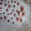 Decoraciones impermeables para uñas, pegatinas de telaraña en relieve para Halloween, diseños personalizados disponibles, pegatinas adhesivas de araña oscura transfronterizas