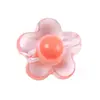 Cuentas de Flor Transparente de Cinco Pétalos con Agujero Recto para Joyería DIY, Pulseras Hechas a Mano, Accesorios para el Cabello, Cadenas para Teléfono, Accesorios para Mujer al por Mayor