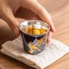 Fábrica Happy Eyebrows 999 Silver Tea Cup Master Cup Single Light Luxo High-end Home Tea Tasting Cup Caixa de presente
