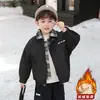 Chaqueta Acolchada Falsa de Dos Piezas para Niños con Forro Polar Invierno 2026 Nuevo Estilo Ropa Gruesa de Algodón para Bebé Otoño/Invierno Parka