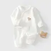 Body 100% Algodão Sem Etiqueta Classe A Todas as Estações Bebê Primeiros Meses Primavera/Outono Roupinha Borboleta Bolsa de Hospital para Recém-Nascido