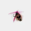 Gancho para Mosca Mariposa Imitación Micro Señuelo Cebo Gancho de Mosca Imitación Mosca Biónica Gancho de Tábano Rayado Blanco Señuelo de Pesca