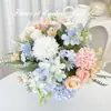 Flores Falsas, Ramos Artificiales, Rosas Pequeñas Frescas Cepilladas, Hortensias, Flores de Seda, Flores de Plástico, Flores Secas, Ramos, Decoraciones de Boda