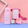 Ling Pan 316 - Hervidor de agua de gran capacidad para niños, regalo para estudiantes, taza de agua con tapa de gato, termo de acero inoxidable