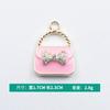 Joyería accesorios diy hecho a mano goteo de aceite bolsa aleación colgante pequeño punto Diamante bolso horquilla accesorios para el cabello pulsera al por mayor