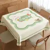 Mantel cuadrado fresco y simple, impermeable, a prueba de aceite, fácil de limpiar, con un elegante diseño a cuadros, adecuado para mesas cuadradas pequeñas, cubierta de mesa de comedor resistente al calor