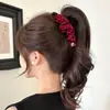 Pinza de plátano para coleta alta de mujer, accesorio para el cabello con un toque de alta gama, pinza para el cabello en la nuca, pinza vertical recta, pinza de garra grande elegante