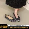Zapatos de Noche Suaves con Lazo Plano Francés para Mujer 2026 Primavera Otoño Lunares Bailarinas Francesas de Suela Suave