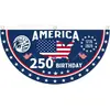 América EUA 250º Aniversário Dia da Independência Aniversário EUA Interno Externo Semircircular em Forma de Leque Bandeira