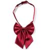 Rojo vino puro rojo oscuro cuello de dama flor profesional estudiante trabajo corbata de moño