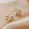 Brincos da Moda Estilo Coreano Mais Vendidos Novo Modelo Brincos Femininos Simples e Elegantes Versáteis Tiktok Mesmo Estilo Tarraxas Atacado