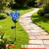 Luces Solares de Flor de Orquídea Artificial de Mariposa para Decoración Exterior Impermeable, Luces de Colores para Patio, Jardín, Césped y Paisaje de Ambiente