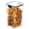 Cozinha multi-grãos macarrão armazenamento jarra nozes doces produtos secos frasco de armazenamento quadrado transparente fivela jarra de armazenamento seco