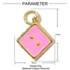 Dados Franceses para el Amor Colgante de Cobre con Circonita DIY Estilo Ins Colgante de Collar Femenino Estrella Cola de Pez Cachorro