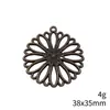 38x35mm 4g Bronze Antigo ZAKKA Acessório Vintage Pingente de Flor