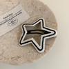 Pinza para el cabello rectangular hueca de estrella de cinco puntas de nube a juego de colores blanco y negro, linda, simple, pinza BB, pinza para flequillo lateral, accesorios para el cabello, nuevo