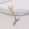 Chapado en Oro de 14K Color Duradero Cola de Pez Concha Blanca DIY Hecho a Mano Cierre para Collar Pulsera Material Accesorios Zhongxing