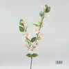 Flor Artificial de Seda Jasmim de 2 Pétalas em Haste Única Flor para Mesa de Jantar de Hotel Flor para Mesa de Conferência Arranjo Floral Ornamento Floral Decorativo para Sala de Estar Arte Floral