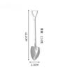 Cuchara para Helado de Acero Inoxidable 304 Cuchara Pala de Sandía Creativa Cuchara para Café Cuchara Removedora de Postre Tenedor de Fruta de Mango Corto