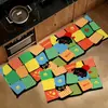 Tapete de Piso de Cocina de Dibujos Animados, Limpiable, No Lavable, Absorbente de Agua, Lindo Tapete de Diatomeas, Tapete de Piso Dopamina Absorbente de Agua y Aceite, Alfombra de Forma Irregular