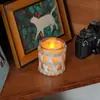 Conjunto de Vasos de Vidro Tecidos com Palha Transfronteiriço Criativo Banheiro Casa Artesanato Tecido Feito à Mão Copo para Vela Aromaterapia Atacado