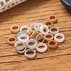 Venta al por mayor del fabricante Anillo Corredizo de Raíz de Bodhi de Jade Blanco Natural Anillo Accesorios para Juguetes Literarios de Bodhi Weathered Fired Bodhi