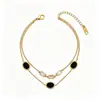 Pulsera popular de titanio y acero estilo ins, moderna, versátil, corazón, mariposa, estrella, geométrica, de acero inoxidable, joyería para la mano