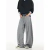 Pantalones casuales de retazos de moda para calle para hombres y mujeres, diseño holgado, versátiles, a cuadros con bloques de color, pantalones largos de cintura elástica