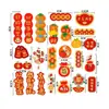Pegatinas de Frutas Festivas Rojas Festival de Primavera Pegatinas de Decoración de Cajas de Frutas de Alta Gama Pegatinas de Buen Augurio para el Año Nuevo Pegatinas para Estrenar Casa