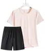 Traje de seda de hielo 2024 para mujer, novedad de verano, camiseta deportiva fina para correr, pantalones cortos casuales transpirables de secado rápido