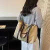 Bolsa de Ombro de Grande Capacidade, Bolsa para Viagem e Uso Diário, Bolsa Tote de Lona Casual na Moda, Bolsa de Ombro Transversal Estilo Coreano
