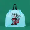 Saco Grande para Viagem com Cordão Bolsa de Mão Plástico Descartável para Catering Sacola Espessa com Puxador Logo