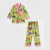 Pijama con temática de perro estilo Ins para niñas, Ropa de estar de algodón puro para primavera y otoño, Lindo pijama tipo cárdigan famoso en Internet para bebés