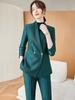 Traje Negro de Alta Gama Chaqueta de Otoño de Manga Larga para Mujer Sentido de Alta Gama Ropa de Negocios Vestido Elegante Ropa de Trabajo de Cuello Blanco